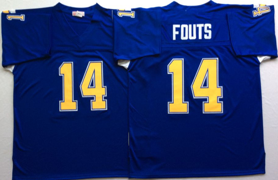 NCAA Men San Diego Chargers Blue #14 fouts->ncaa teams->NCAA Jersey